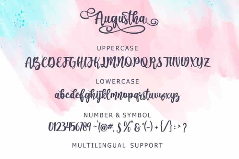 Augustha Script Font Image 3
