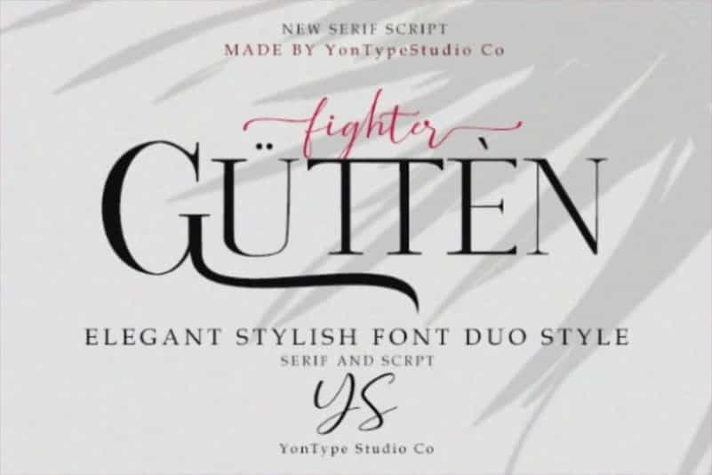 Gutten Fighter Font Duo Image 1