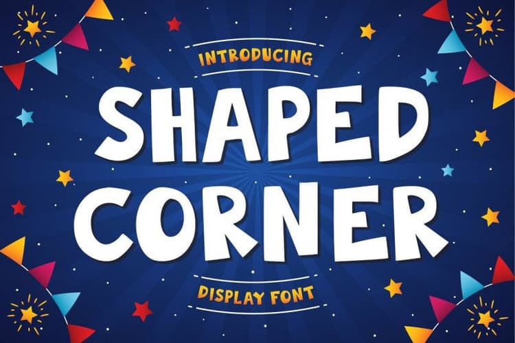 Shaped Corner Display Font