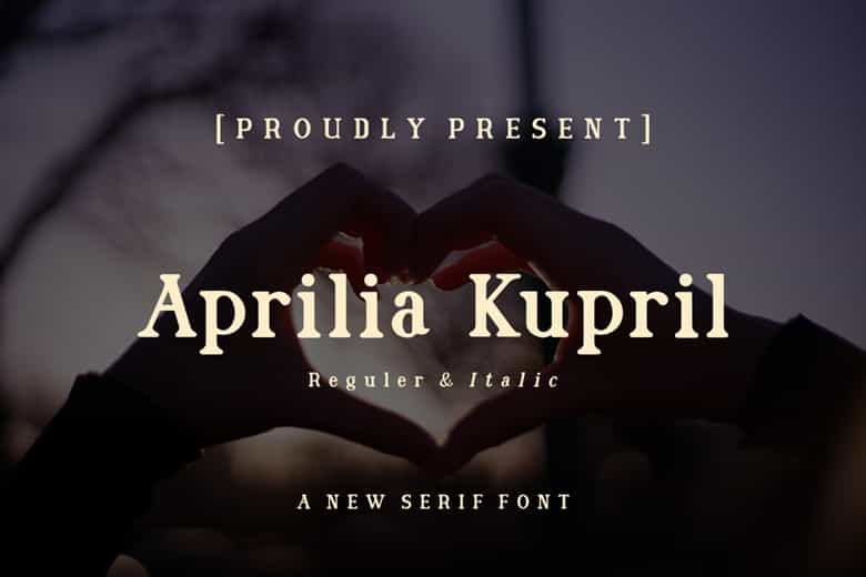 Aprilia Kupril Font Image 1