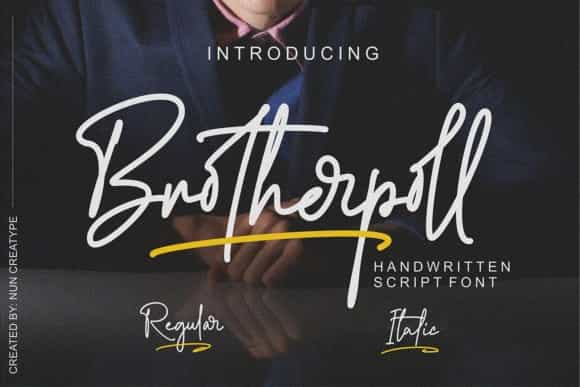 Brotherpoll Handwritten Font Image 1