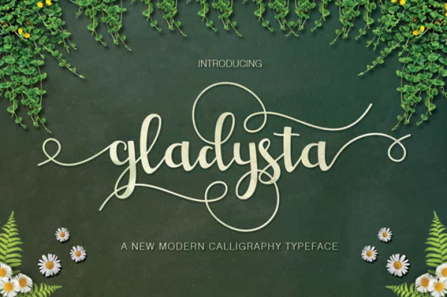 Gladysta Script Font Free Image 1