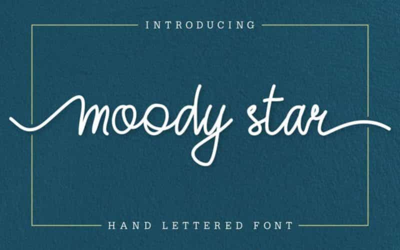 Moody Star Handwritten Font Image 1